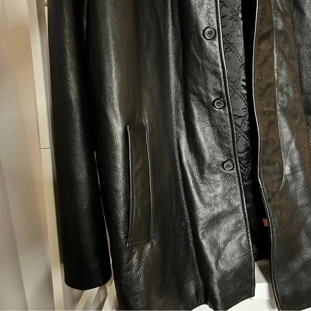 Men’s Vegan Leather Coat Size XL– Luxe and Fire - Picture 8 of 8